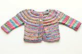 Size 00 Baby Girls Hand Knitted Baby Cardigan - Lollipop