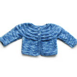 Size 00 Baby Boys Hand Knitted Cardigan Ombre Blue